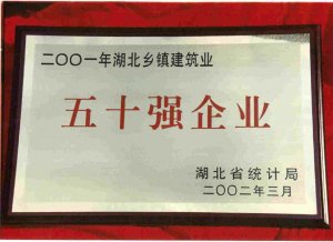 湖北省統(tǒng)計局授予“五十強(qiáng)企業(yè)”