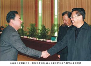 中共湖北省委副書記、政協(xié)主席楊松，省人大常委會副主任劉友凡到玉豐集團慰